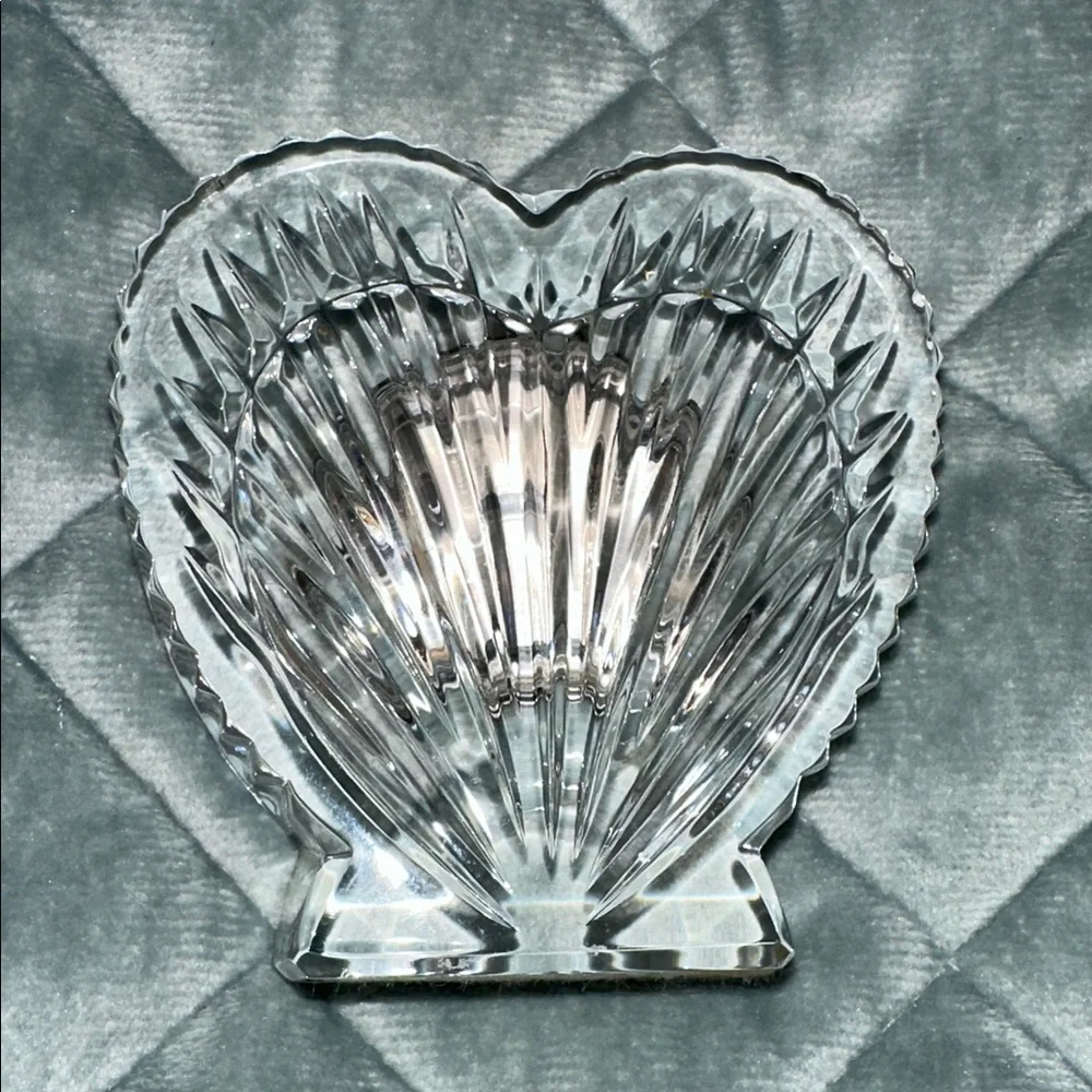 Waterford Crystal Heart Desk Clock Small 3.25 x 1.25